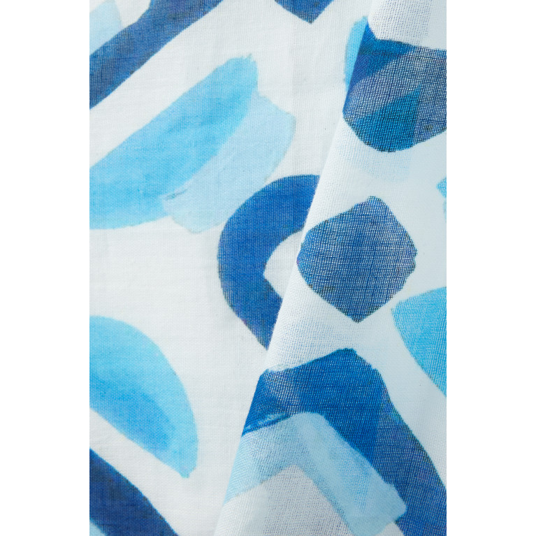 Marella - Cometa Printed Scarf in Cotton Blue