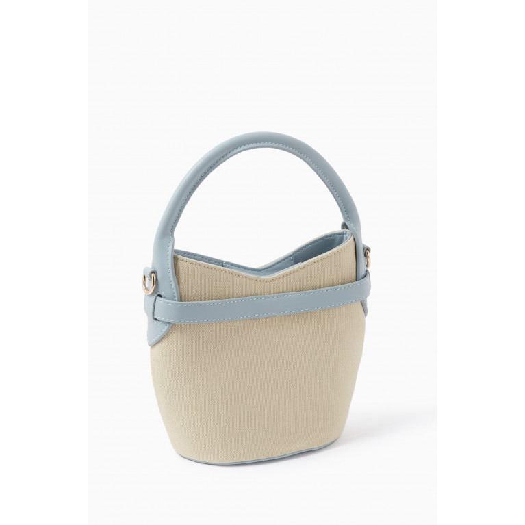 Marella - Patrik Top Handle Bucket Bag in Cotton Canvas