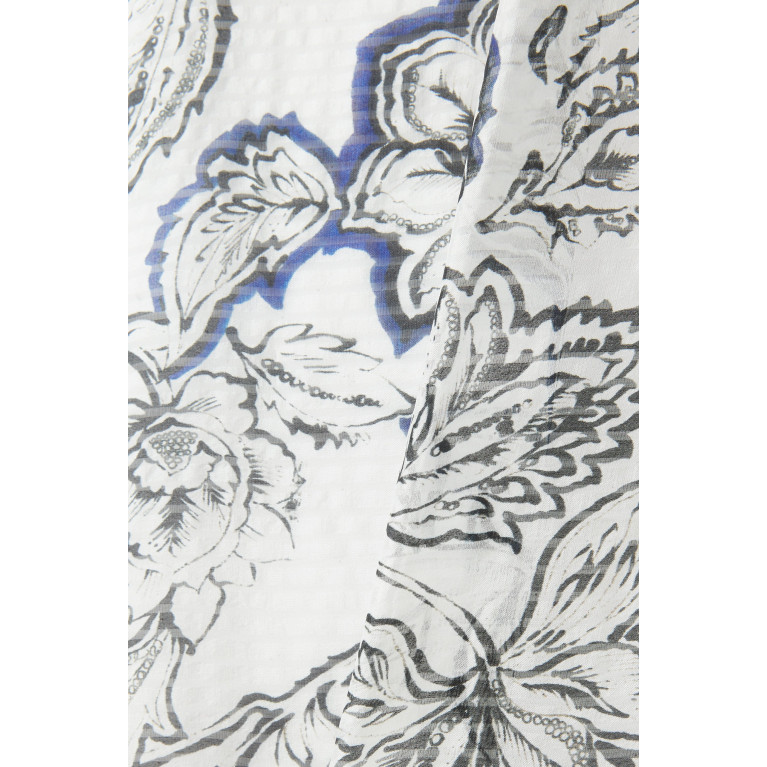 Marella - Gina Printed Scarf in Silk Blue