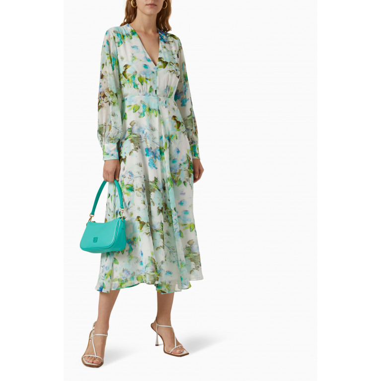 Marella - Fervore Midi Dress in Georgette Green
