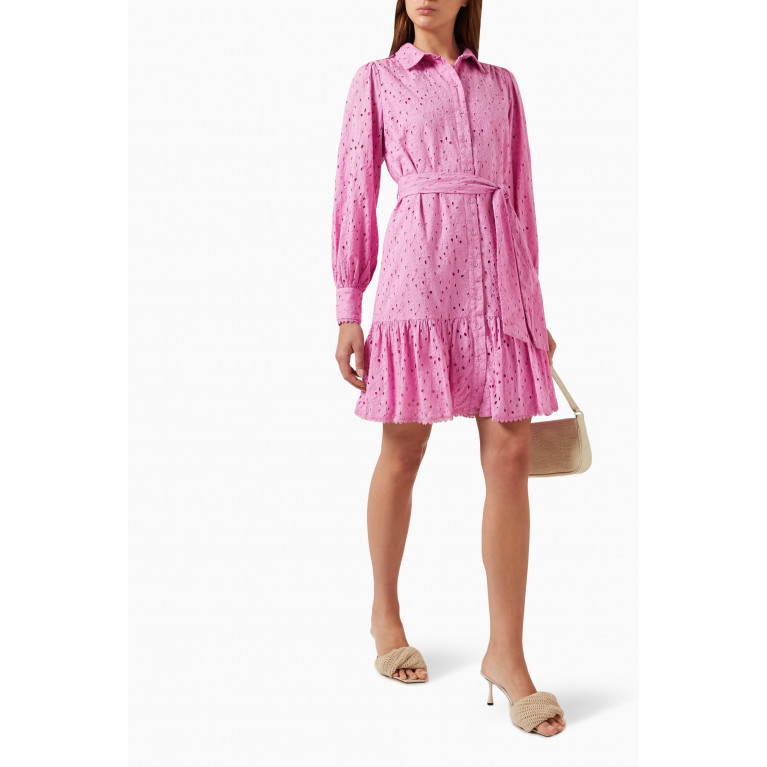 Y.A.S - Yashipsa Mini Shirt Dress in Organic Cotton Pink