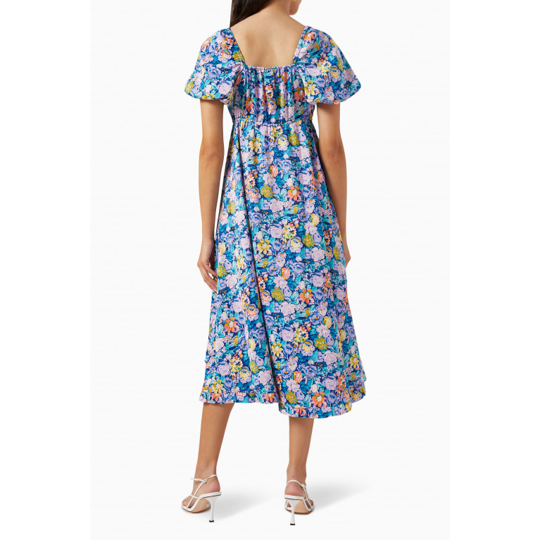 Y.A.S - Yassilana Floral Midi Dress in Recycled Polyester