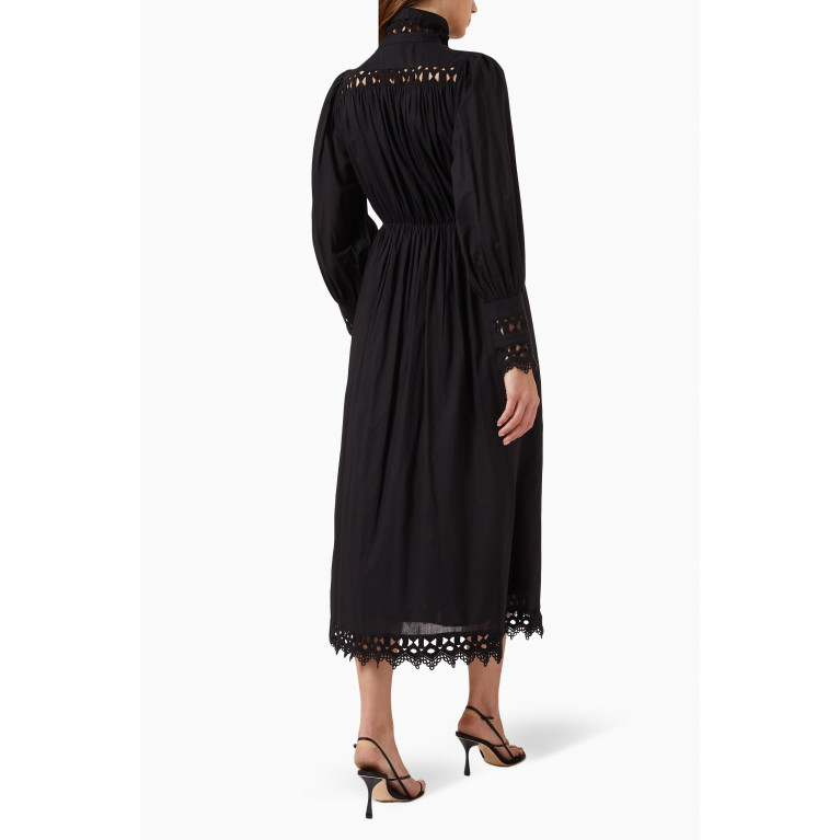 Y.A.S - Yastrima Midi Shirt Dress in Organic Cotton Black
