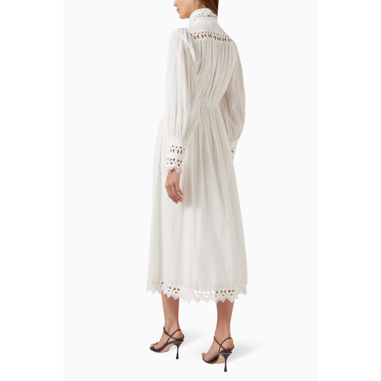 Y.A.S - Yastrima Midi Shirt Dress in Organic Cotton Neutral