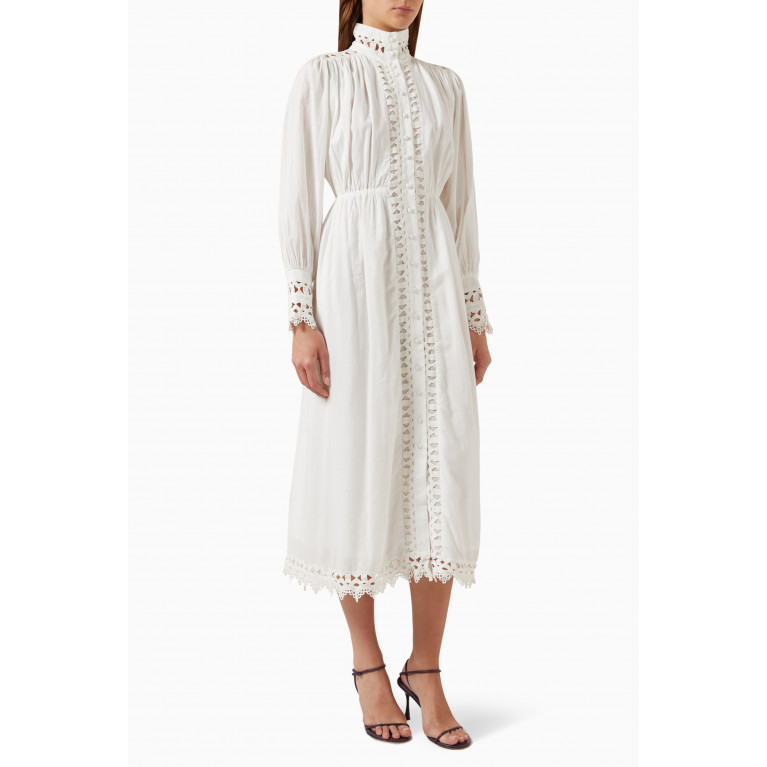 Y.A.S - Yastrima Midi Shirt Dress in Organic Cotton Neutral