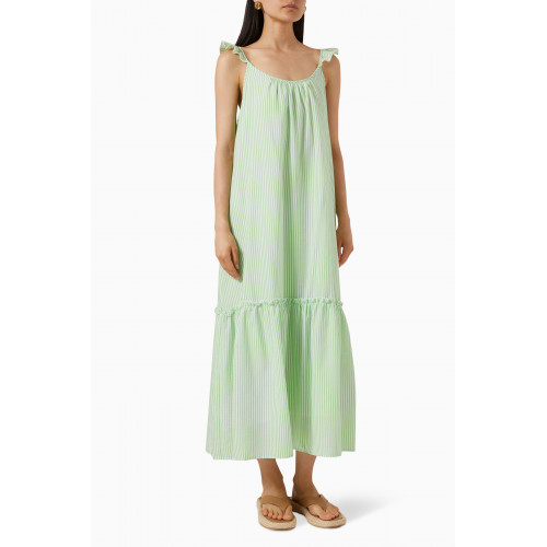 Y.A.S - Yastia Midi Dress in Organic Cotton Green