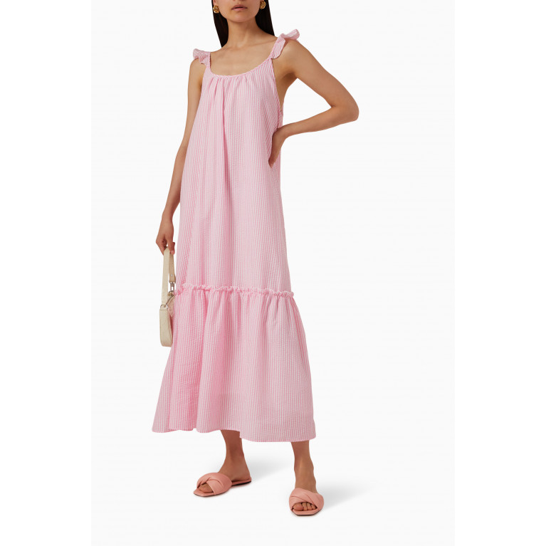 Y.A.S - Yastia Midi Dress in Organic Cotton Pink