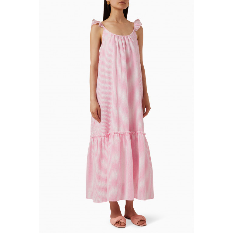 Y.A.S - Yastia Midi Dress in Organic Cotton Pink