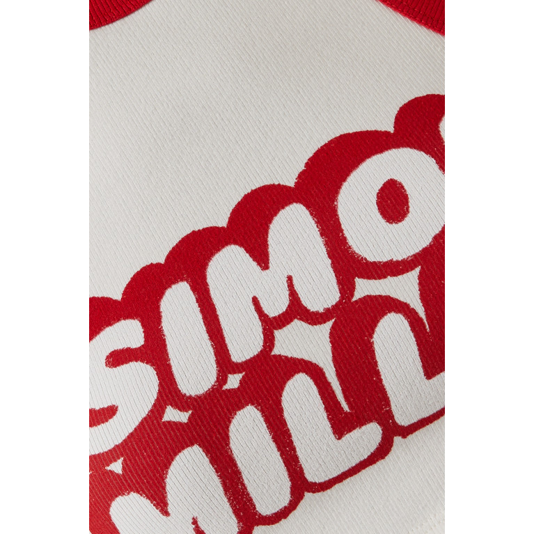 Simon Miller - Dibby Logo Crop Tank Top in Stretch Cotton-jersey