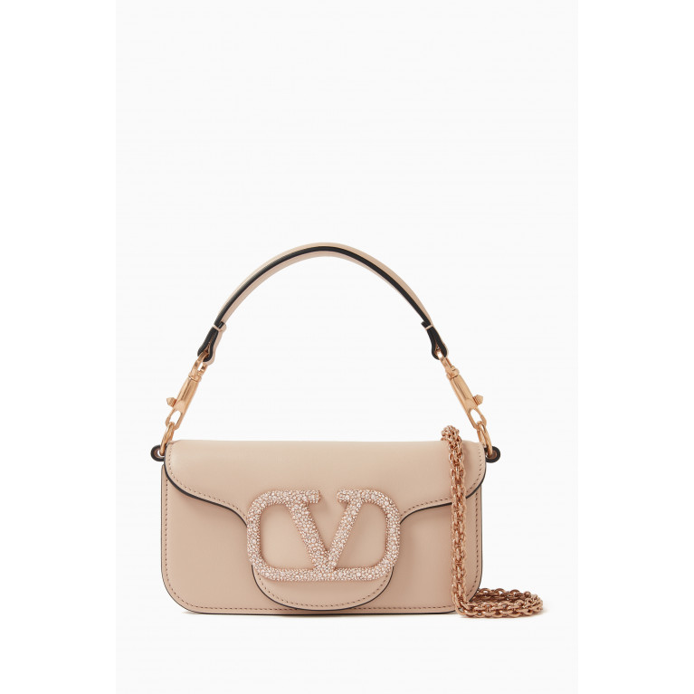 Valentino - Valentino Small Locò Jewel Logo Shoulder Bag in Leather