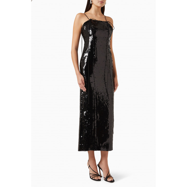 Bazza Alzouman - Strappy Midi Dress in Sequins