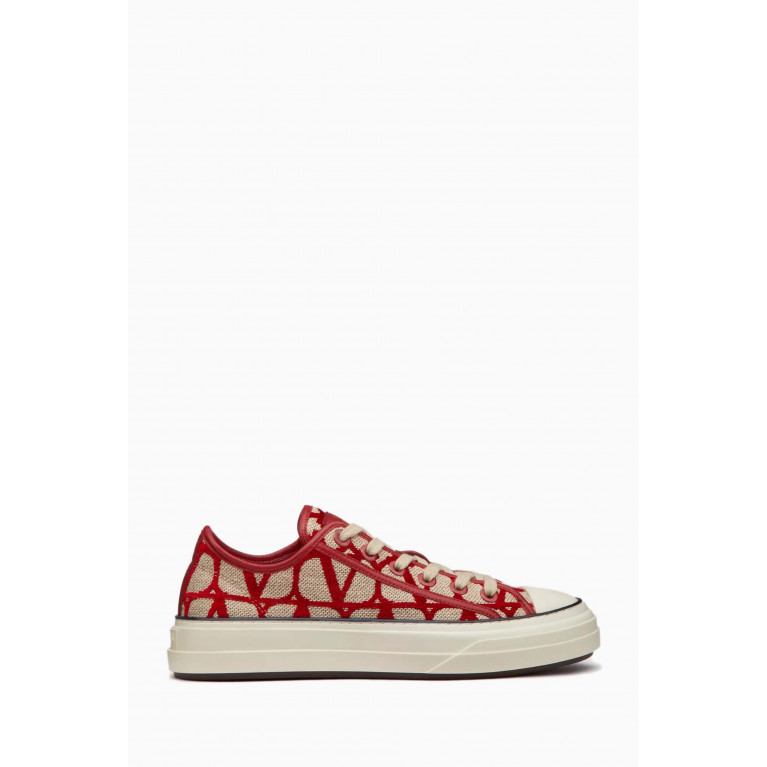 Valentino - Valentino Toile Iconographe Low-top Sneakers in Canvas & Leather