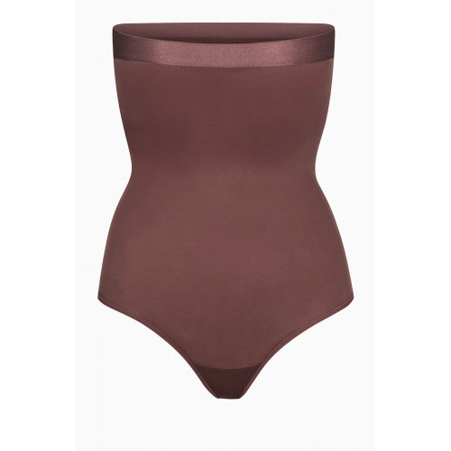 SKIMS - Barely There High-waist Thongs Brown
