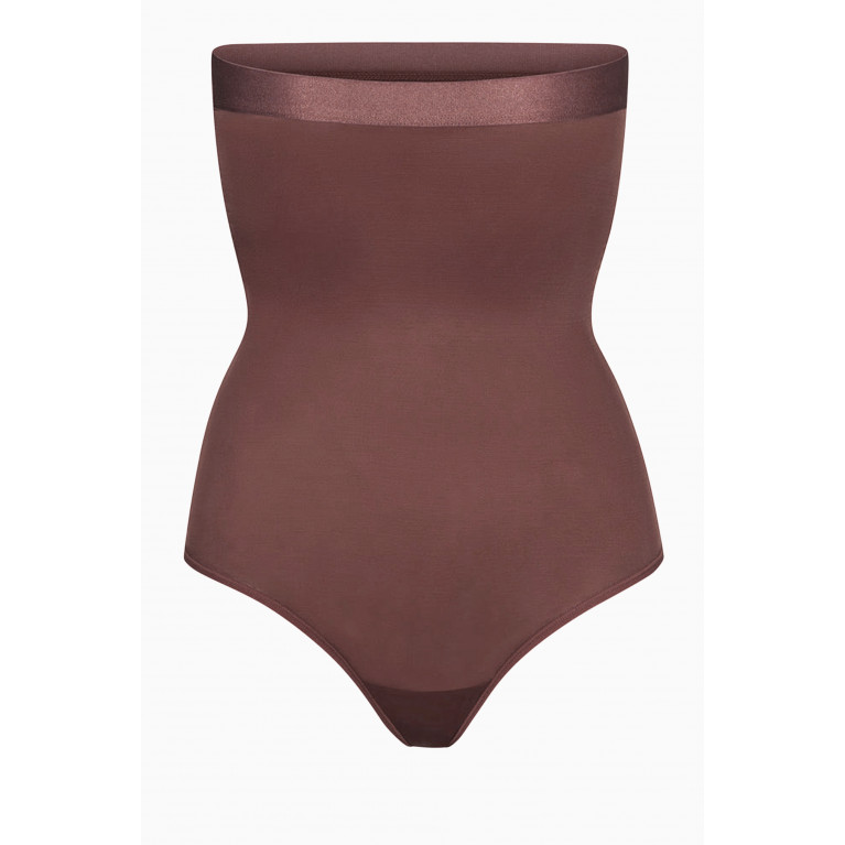 SKIMS - Barely There High-waist Thongs Brown