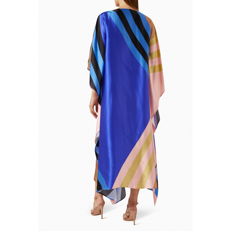 Louisa Parris - Fontayne Long Scarf Maxi Dress in Silk-satin
