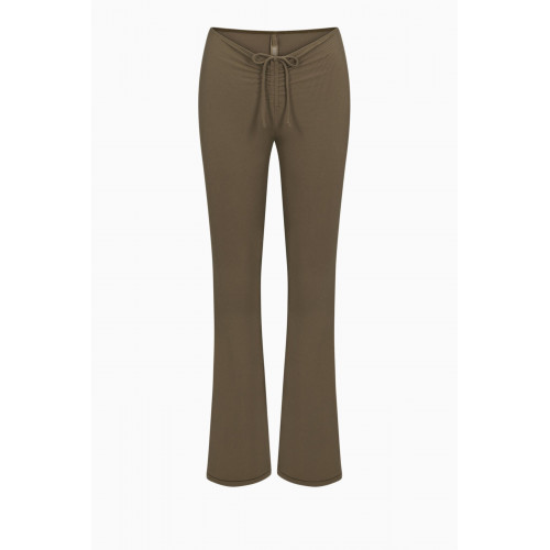 SKIMS - Soft Lounge Ruched Pants in Stretch-modal Green