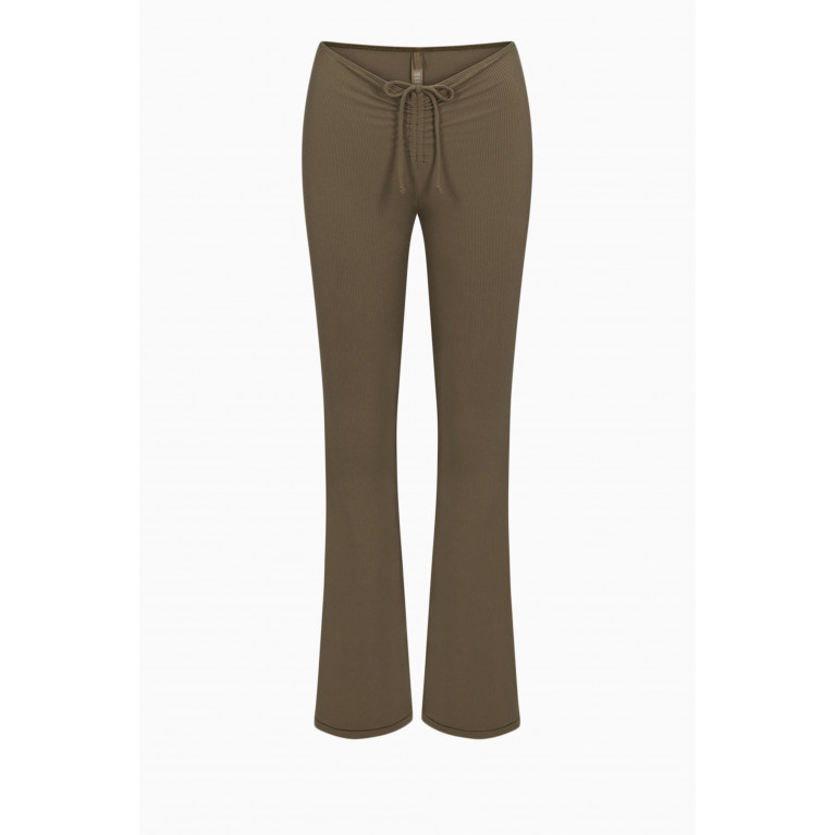 SKIMS - Soft Lounge Ruched Pants in Stretch-modal Green