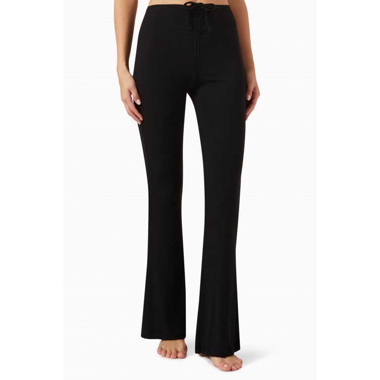 SKIMS - Soft Lounge Ruched Pants in Stretch-modal Black
