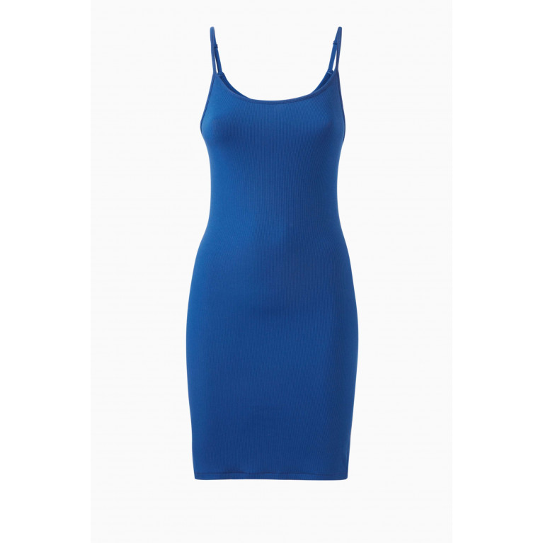 SKIMS - Soft Lounge Mini Slip Dress in Stretch-modal Cobalt