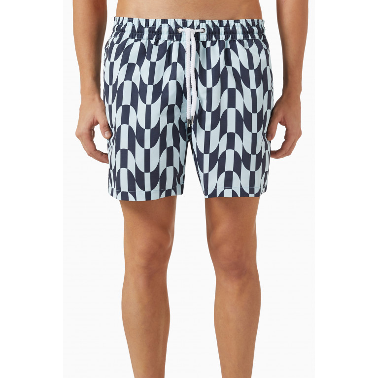 Frescobol Carioca - Checkered Swim Shorts in Nylon