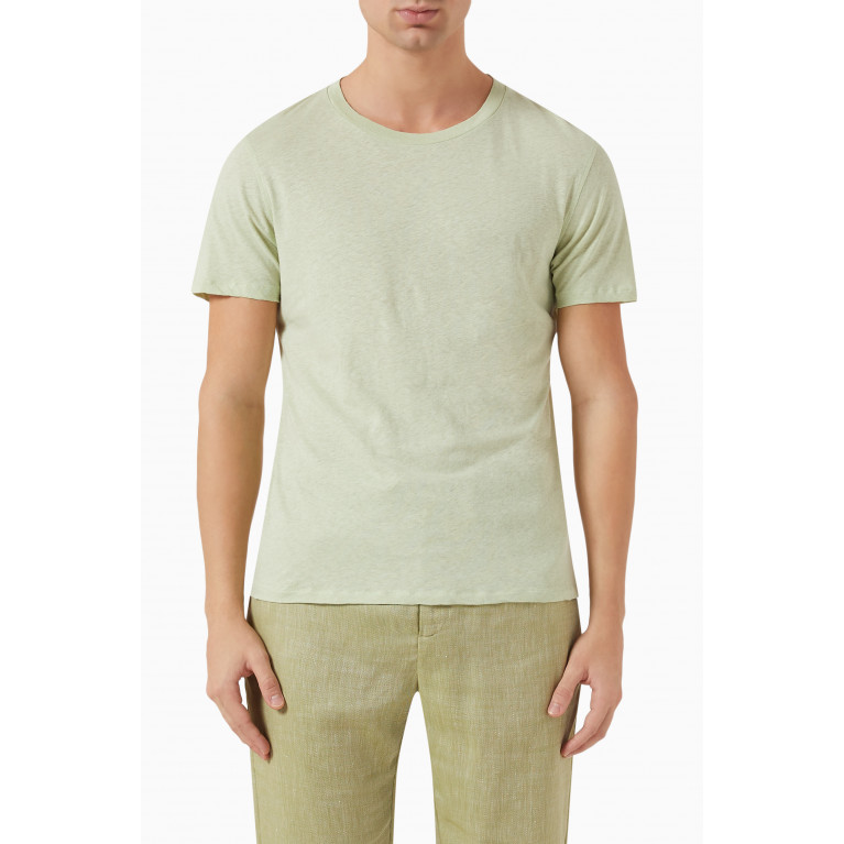 Frescobol Carioca - Lucio T-shirt in Cotton & Linen Jersey