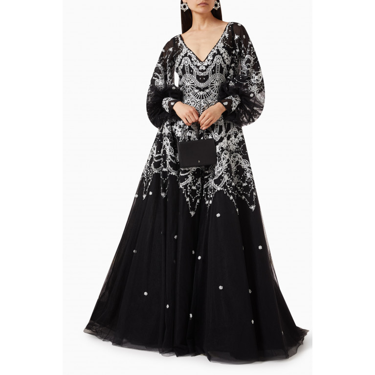 Saiid Kobeisy - Embroidered Gown in Tulle