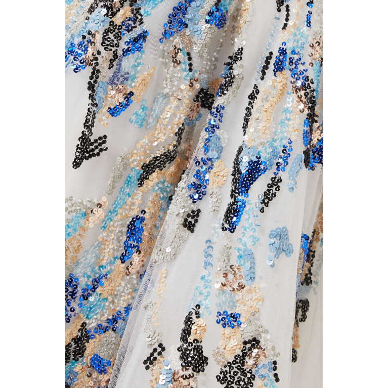 Saiid Kobeisy - Sequin-embellished Maxi Dress in Tulle