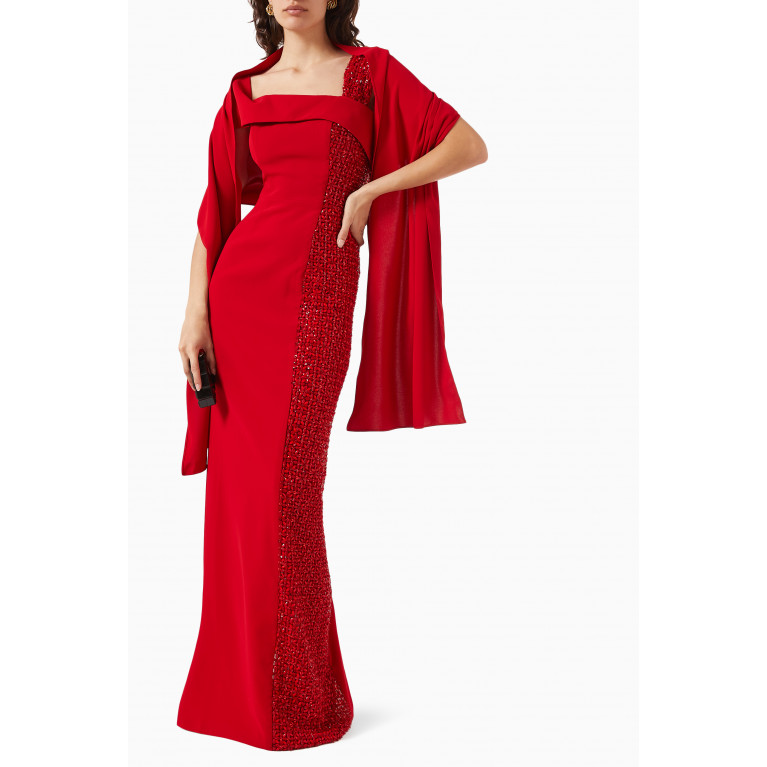 Saiid Kobeisy - Embellished Maxi Dress in Crepe