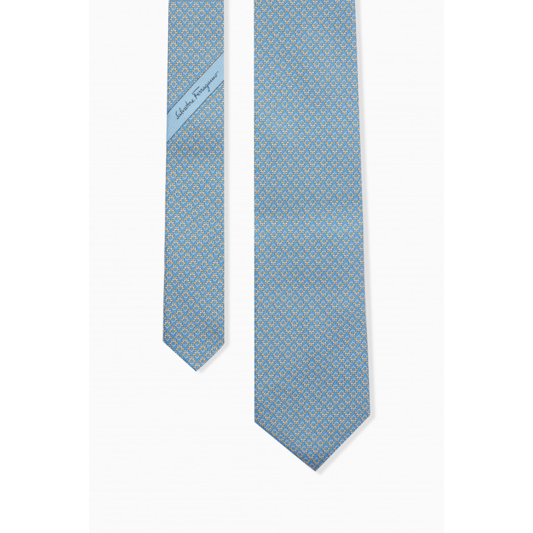 Ferragamo - Gancini Print Tie in Silk
