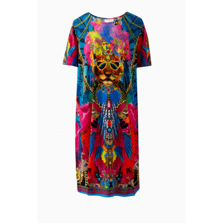CAMILLA - Graphic-print T-shirt Dress in Viscose