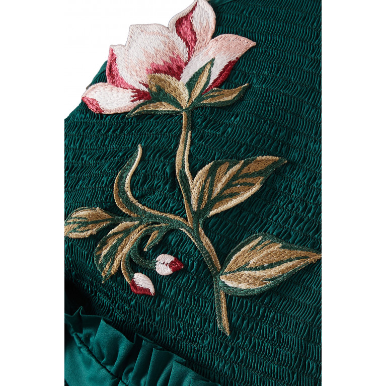 Especia - Rosseta Floral Embroidered Maxi Dress in Cotton