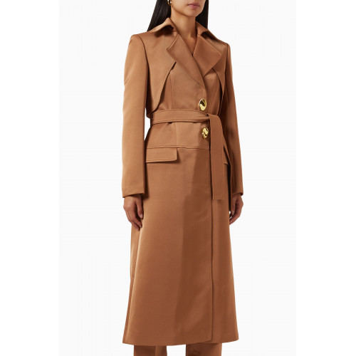 CHATS by C.Dam - Felicitas Trench Coat in Scuba Crepe