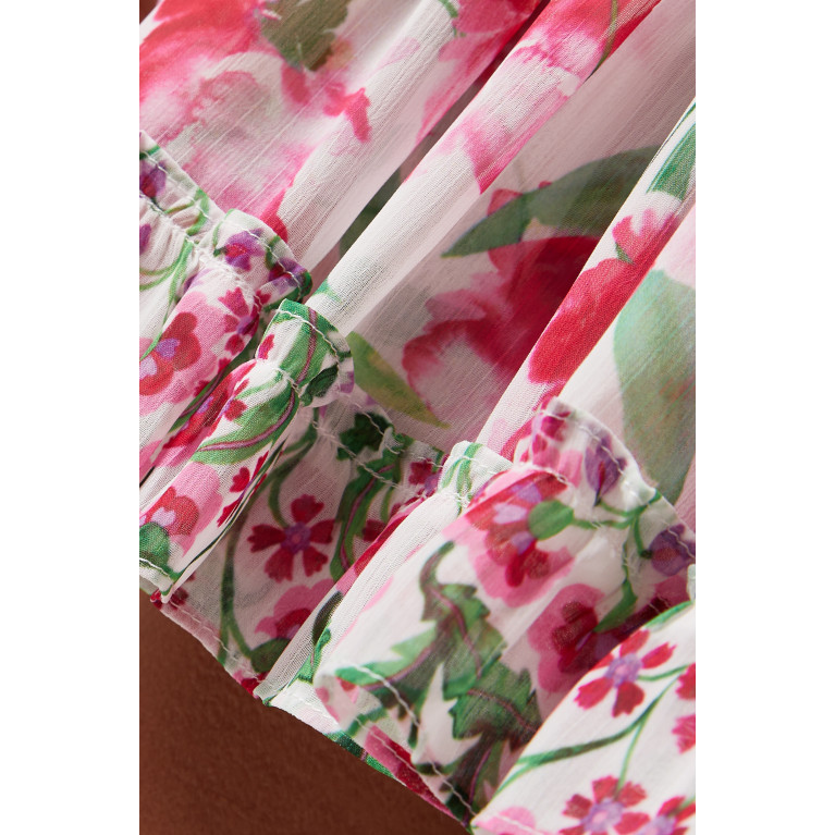 MISA - Marion Mini Skirt in Floral-print Chiffon