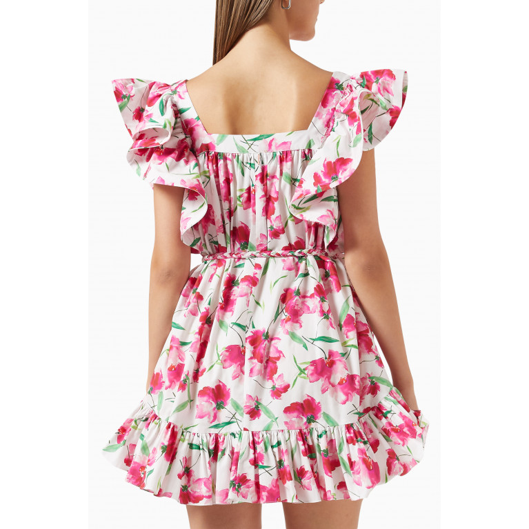 MISA - Selma Mini Dress in Floral-print Cotton