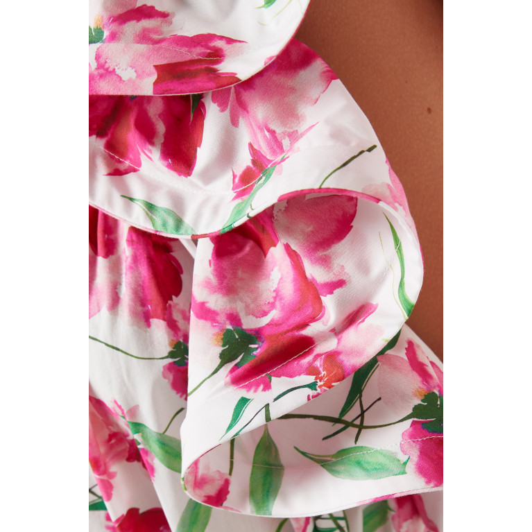 MISA - Selma Mini Dress in Floral-print Cotton