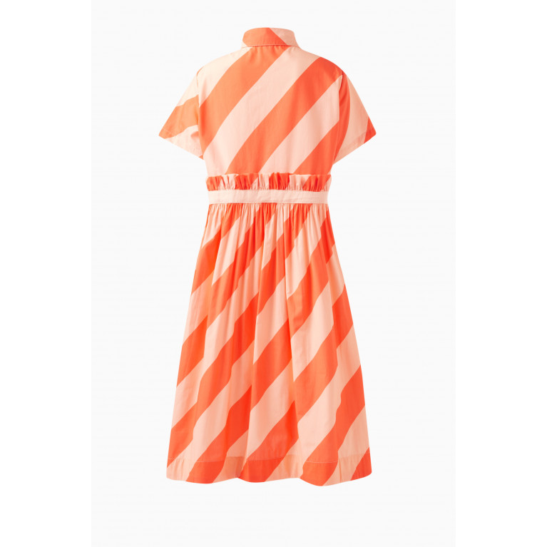 Tia Cibani - Pia Ruffled Dress in Cotton Orange