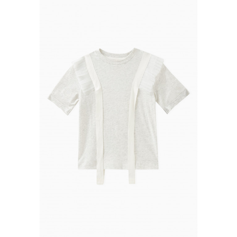 Tia Cibani - Adella Ruffled Sailor T-shirt in Cotton Grey