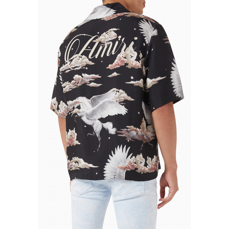 Amiri - Pegasus Bowling Shirt in Silk