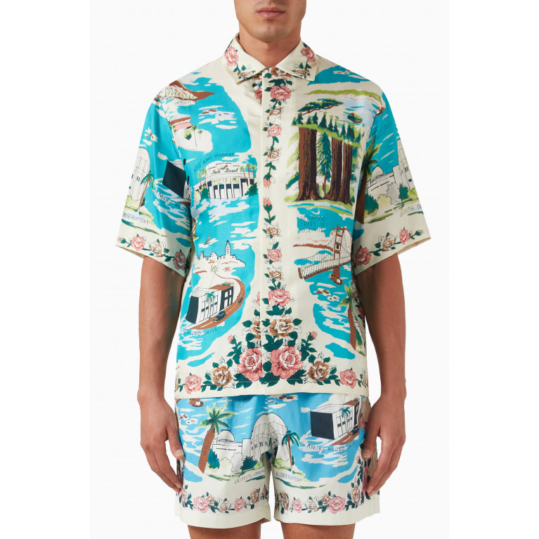 Amiri - Hawaiian Bowling Shirt in Silk