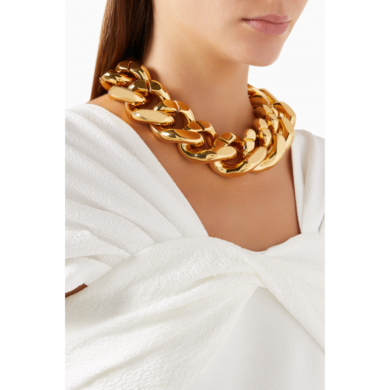 Carolina Herrera - Polished Chunky Chain Necklace in Gold-plated Metal