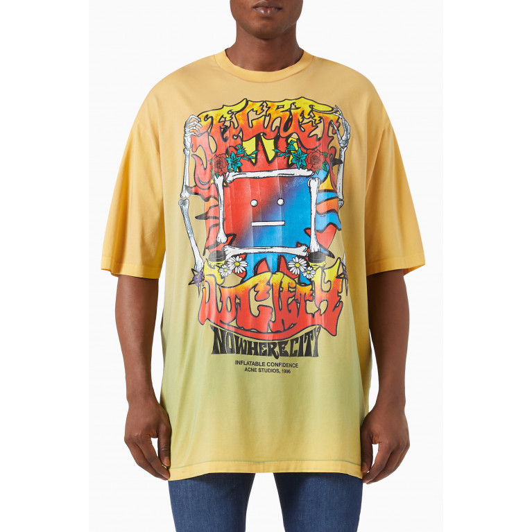Acne Studios - Graphic Screen Print T-shirt in Cotton Stretch