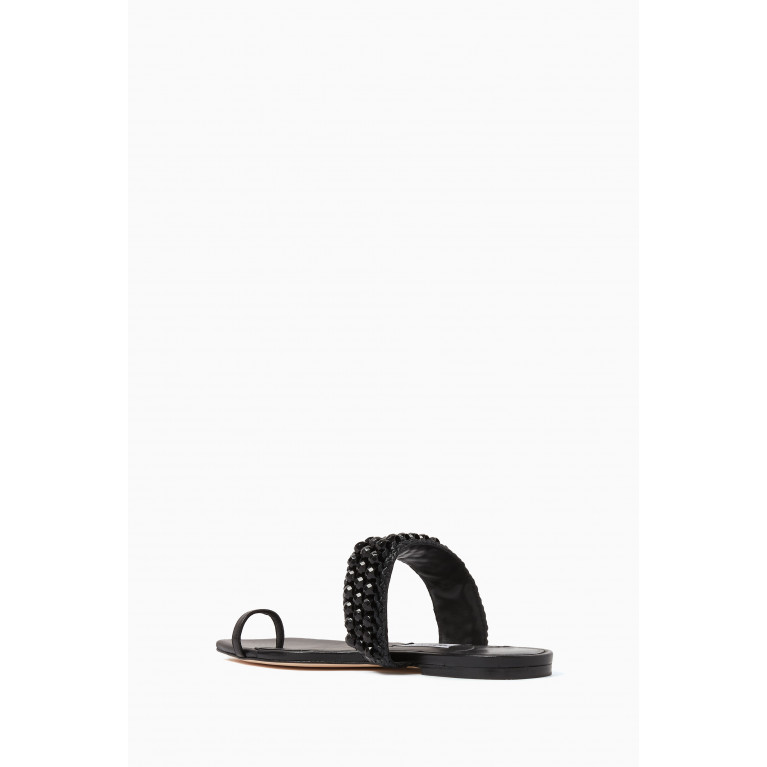 Jimmy Choo - Amoure Bead-embellishment Sandals in Leather Black