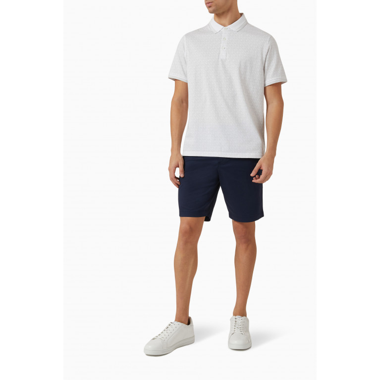 MICHAEL KORS - Greenwich All-over Logo Print Polo in Cotton Jersey