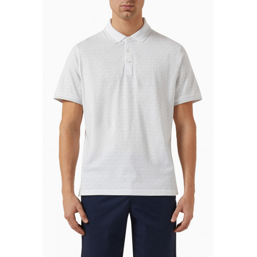 MICHAEL KORS - Greenwich All-over Logo Print Polo in Cotton Jersey