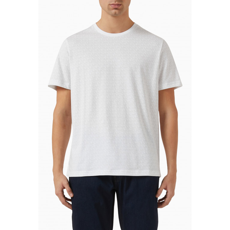 MICHAEL KORS - All-over Logo Print T-shirt in Cotton
