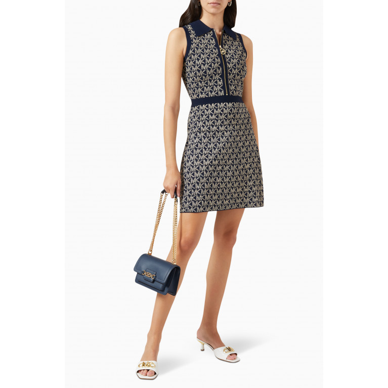 MICHAEL KORS - Polo Mini Dress in Logo-jacquard Knit