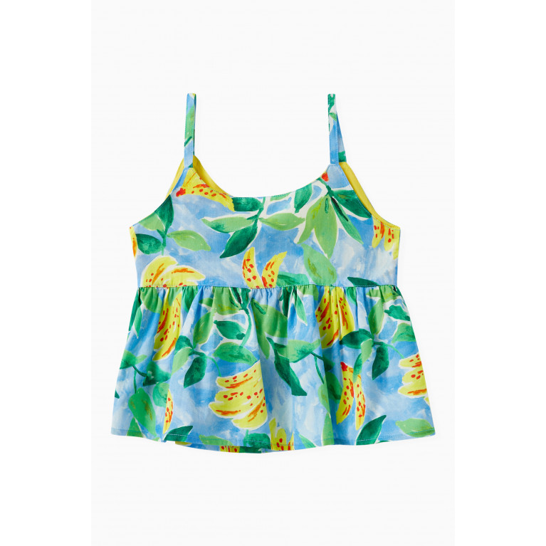 Anne Banana Print Top in Cotton