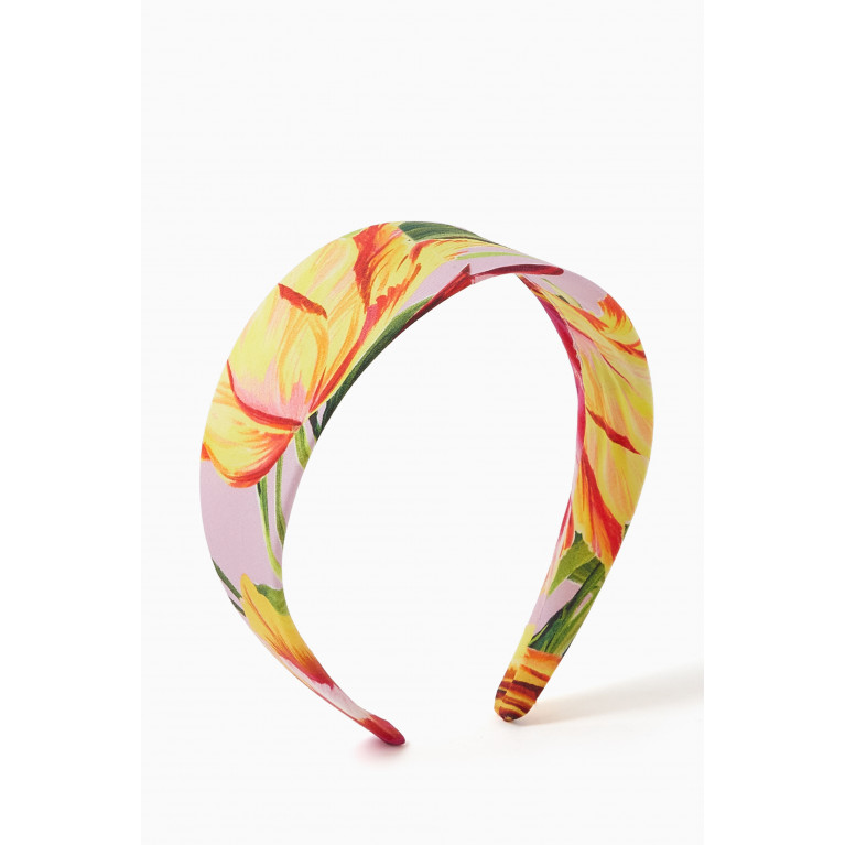 Pan con Chocolate - D-36 Tulip Print Alice Band in Cotton