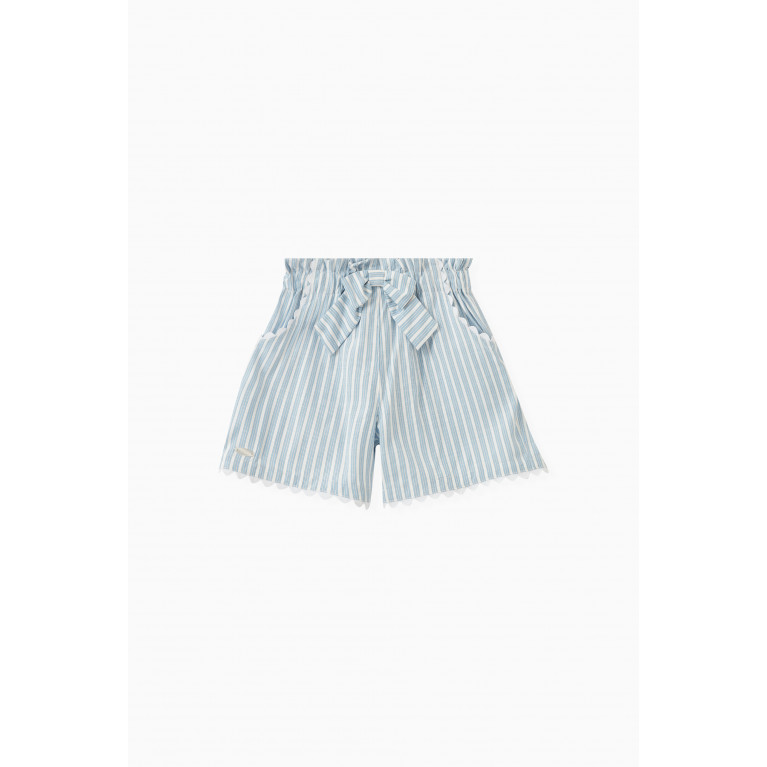 Pan con Chocolate - Esther Striped Bermuda Shorts in Cotton