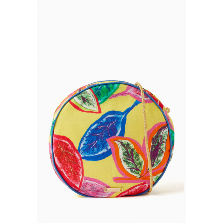 Pan con Chocolate - Fiona Floral Print Round Bag in Cotton